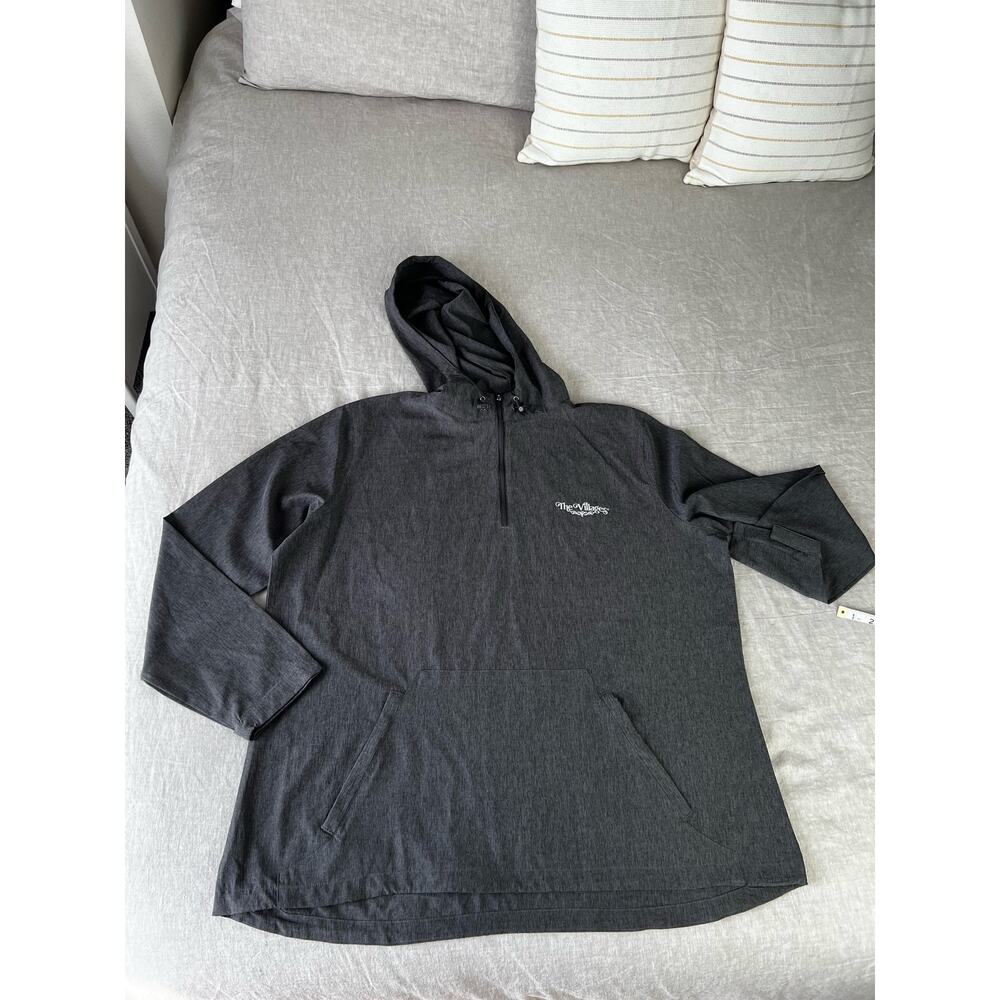 The Villages Hooded 1/4 Zip Pullover Windbreaker Toggle Waist Side Pockets 2X